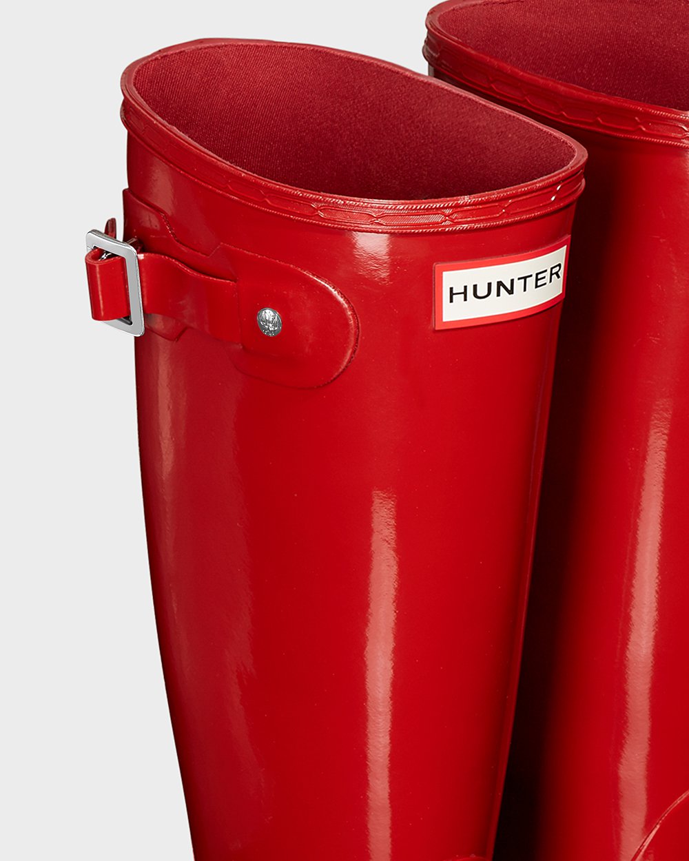 Galochas Altas Hunter Feminina Vermelhas - Original Gloss - 67VNCZFUK